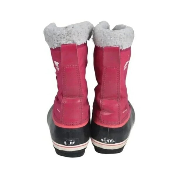 Sorel Youth Yoot  Pac Nylon Boot Pink Waterproof Insulated Size 7 - Picture 4 of 8